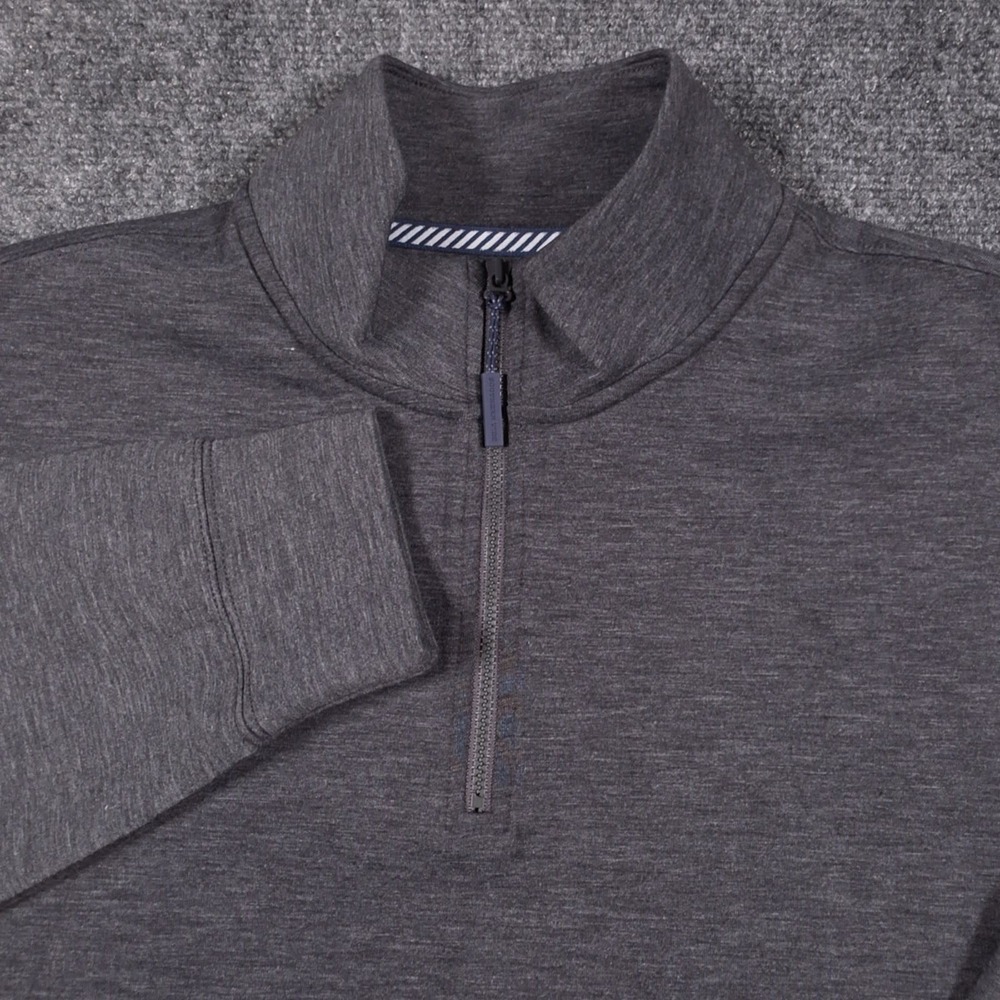 NWT Southern Tide Whyche Interlock Pullover Mens M Castle Rock Gray 1/4 Zip